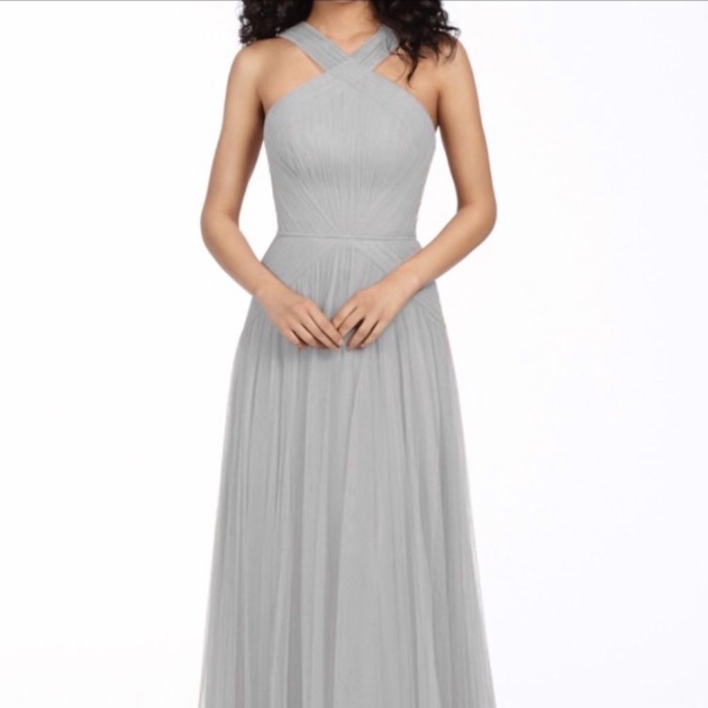 Hayley Paige Gray Formal Dress - Picture 1 of 5